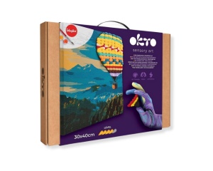 Set de pictura 3D cu argila usoara, model Balon cu Aer Cald, 30 x 40 cm, Okto