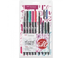 Set lettering pentru avansati cu markere si accesorii, Tombow, TB-LS-ADV