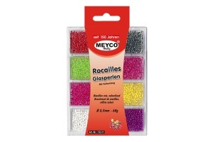 Set Margele Din Sticla Stralucitoare In Blister 60g Diametru 2,5mm Meyco 132-11