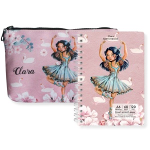 Set Penar cu Fermoar 14x22cm + Sketchbook A6 Clara 900900191SET Drasca