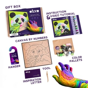 Set pictura 3D cu argila usoara 29x29 cm Model PANDA Okto 20000
