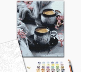 Set pictura pe numere Cafea in cesti 52053