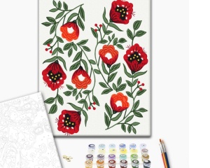 Set pictura pe numere Flori de camp inflorite 54364