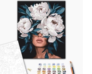 Set pictura pe numere Secretul bujorilor albi 54008