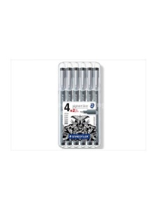 Set Pigment Liner Staedtler 308SB6P, 4+2 gratuite