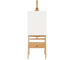 Sevalet Profesional de Studio MEEDEN Forward Tilt H-Frame cu Sertar din Fag Natur, cod AFE-6073-YM
