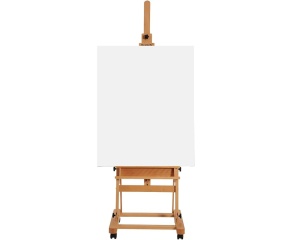 Sevalet Profesional de Studio MEEDEN H-Frame cu Roti si Tavita de Depozitare din Fag Natur, cod AFE-6041-YM