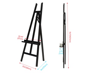 Sevalet studio basic pin, culoare negru, 140 cm Meeden AFE-6016S-HS