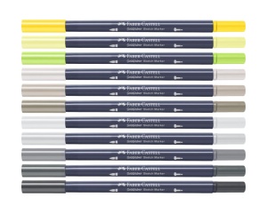 Sketch marker  pe baza de alcool cu 2 capete Goldfaber Faber-Castell