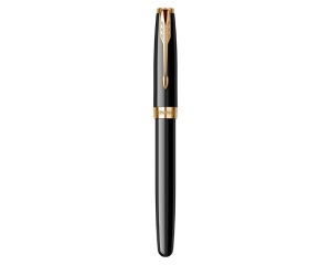 Stilou penita 18K + cutie etui piele Sonnet Royal negru GT Parker 113290