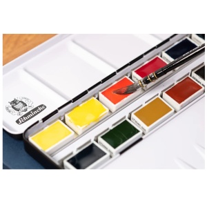Acuarele fine set 12 x 1/1 in cutie de metal Horadam Schmincke 74312