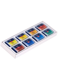 Acuarele fine set 8 x 2.5 ml in cutie de carton Ladoga 20411911