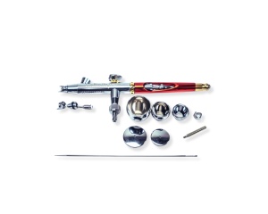Aerograf Infinity CRPlus 2024 2in1 cu 0.25mm si 0.44mm + Cupa 2ml si 4ml Titanium Harder & Steenbeck 122233
