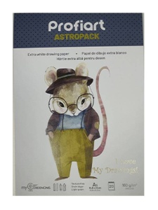 Bloc Cordenons Astropack pentru schite, 20 file, 160g, lipite pe latura mica