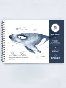 Bloc spira mix-media 16x10.5 cm 200 g/mp Fine Face Profiart
