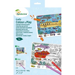 Carte de colorat Graffy Colour & Play, Cauta si Gaseste, Viata Subacvatica GY166C