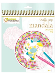 Carte de colorat Graffy Pop Mandale Avenue Mandarine - Magic, 36 file, spira GY071C
