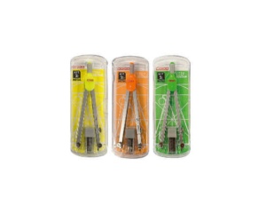 Compas geometrie 2 piese in cutie plastic fluo CO8FLU Arda
