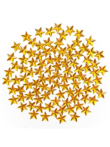 Cristale decorative in forma de stea 15 mm, aurii set 100 bucati Dp Craft GRKR-104