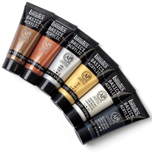Culori acrilice metalice si iridescente set 6 x 22 ml Liquitex Basics 3699399