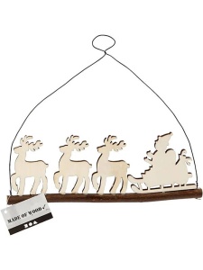 Decoratiune de Craciun sanie cu reni 55322
