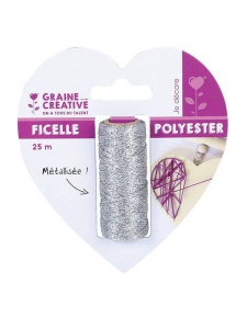 Fir polyester, argintiu 25m 200722