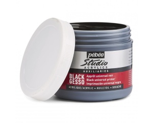 Gesso acrilic negru mat Studio Pebeo, 500 ml, cod 524135C