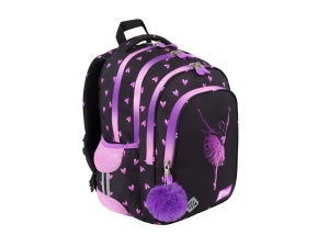 Ghiozdan SM St. Right Ballerina 40x28x18cm 683268 4 Compartimente Negru/Violet - Img 2