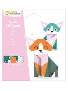 Hartie Origami Avenue Mandarine Pisicute 20 coli 70g 12x12cm OR508C