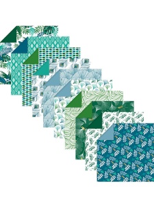 Hartie origami Vegetal chic 60 coli 70g 15X15cm Clairefontaine 95354C
