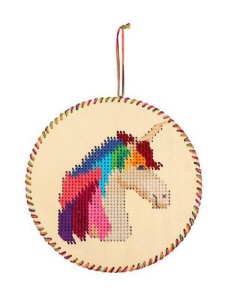 Kit broderie pe lemn model unicorn Graine Creative 100682