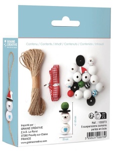 Kit 5 decoratiuni din bile Urs Polar Graine Creative 100873