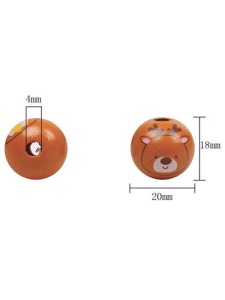 Kit creativ model Decoratiuni Ursuleti Bruni din Bile de Lemn Graine Creative 100876