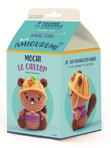 Kit Crosetat Amigurumi model Castorul Mochi 13 cm Graine Creative 420249