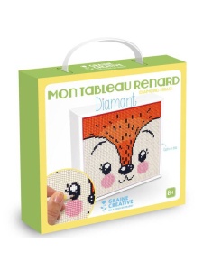 Kit mozaic cu strasuri Vulpe Graine Creative, 20 x 20 cm, cod 750241
