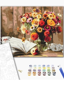 Kit pictura pe numere Book Still Life 52766