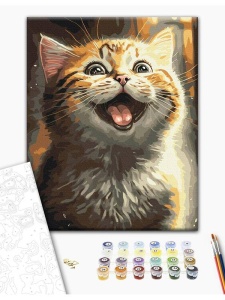 Kit pictura pe numere Inspirational Kitty 53803