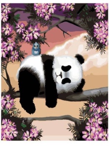 Kit pictura pe numere Sleeping panda Profiart GX25499