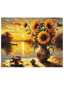 Kit pictura pe numere Sunflowers at Sunset 54164