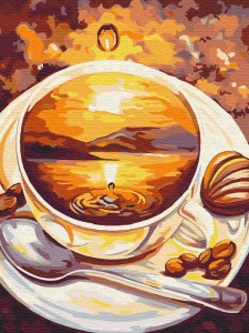 Kit pictura pe numere Sunrise in a Cup 51868