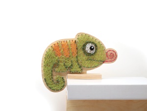 Kit string art pentru copii, model cameleon, Graine Creative 750234