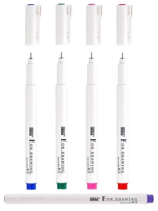 Liner cu tus colorat pentru Desen Marvy Uchida 4600C - 0.5 mm