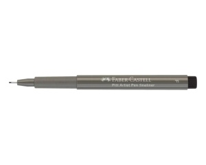 Liner Pitt Artist Pen fineliner F 0.5 mm gri cald cu tus pigmentat Faber-Castell 167273