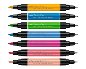 Marker Pitt Artist Pen Dual cu tus pigmentat 2 capete Faber-Castell