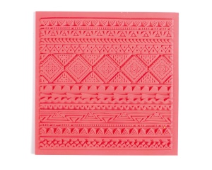 Matrita cu textura, model motive etnice 9 x 9 cm Graine Creative 265402