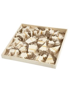 Ornament din lemn Iarna 7-9 cm Creativ Company 56404