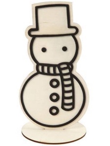 Ornament din lemn Om de Zapada 3D 18.5cm - Iarna Creativ Company 791947
