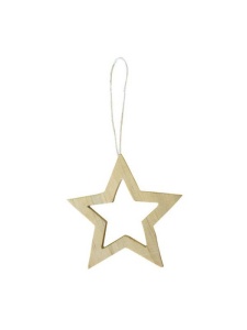 Ornament lemn stea 10cm Graine Creative 101133
