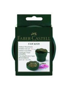 Pahar pliabil pentru spalat pensule Clic & Go Faber Castell