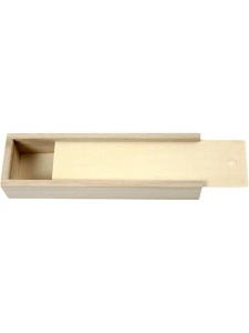 Penar din lemn, cu capac culisabil, 20x6x3,5cm
